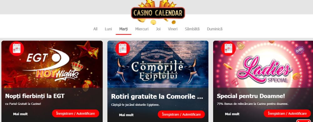 Cazinou calendar casino winmasters.ro 